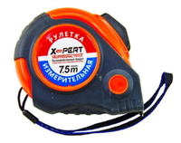 Рулетка X-PERT SM-208 7,5 м*25 мм прорез.корпус,фиксатор, усил.зацеп